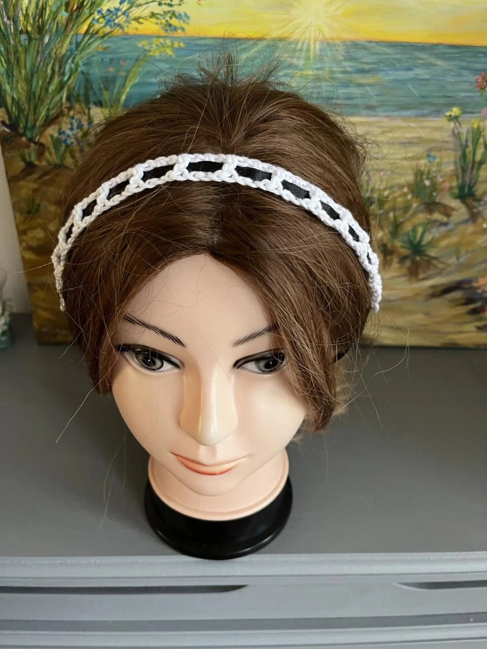Collar Chokers Halskette Nuince Collar Collana Colar Bandeau hecho a mano Blanco Noi – photo 3